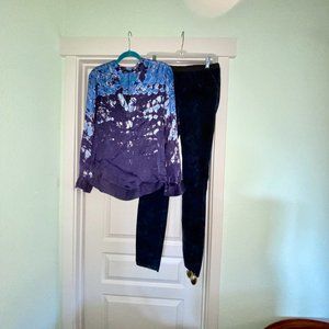 Gypsy High Low Blouse and Velvet Pant